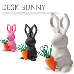 はさみ＆クリップホルダー　DESK　BUNNY　Scissors＆Clip holder