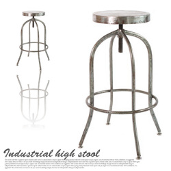 ヴィンテージ インダストリアルハイスツール Vintage Industrial High Stool IFB-MTZ-002 カウンターチェア