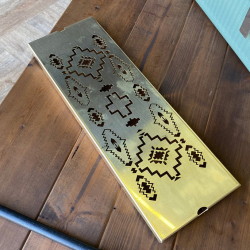 ハーフユニット用天板 ふた 802PRODUCTS ハーフユニット 真鍮 ネイティブ縦柄 ステンボックスハーフユニット用リッド 