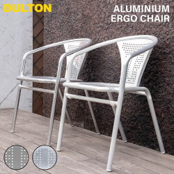 イス ALUMINIUM ERGO CHAIR アルミニウム エルゴチェア ダルトン GM-0858 椅子 チェア フィット オフィス 屋内外兼用 アルミ アーム付き