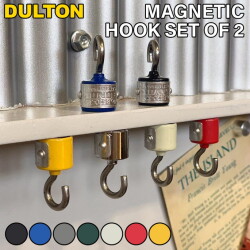 フック MAGNETIC HOOK SET OF 2 マグネティックフック 2pcs セット ダルトン B520-329 強力マグネットフック キッチン雑貨 ロッカー ガレージ キッチン 鍵 ヴィンテージ アメリカン インダストリアル マグネット