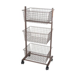 ラック ダルトン DULTON ワイヤ ラック ウィズ キャスターズ WIRE RACK WITH CASTORS H20-0283 スチールラック バスケット 