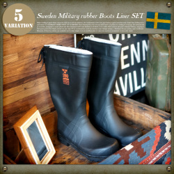 スウェーデン軍 ラバーブーツ ライナーSET DEAD STOCK