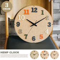 掛け時計 シャンブル ヘンプクロック CHAMBRE HEMP CLOCK CH-022