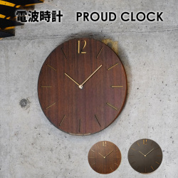 電波時計 掛け時計 木製 PROUD CLOCK プラウドクロック CH-065 chambre シャンブル INTERZERO インタ―ゼロ 壁掛け 日本製 静音 おしゃれ 北欧 モダン リビング 寝室 ギフト 上質 職人仕上げ