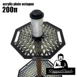 プレート ダッパーパンチ Dapper Punch ウッドポール用 アクリルプレート オクタゴン200π wood pole用 acrylic plate octagon200π テーブル サイドテーブル