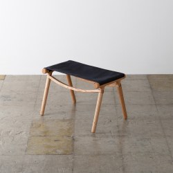 スツール IKIKI サイドスツール オーク キャンバス ブラック / オリーブ Side Stool Oak Canvas B