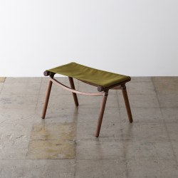 スツール IKIKI サイドスツール オーク キャンバス ブラック / オリーブ Side Stool Oak Canvas B