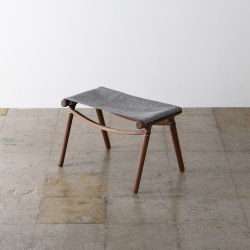 スツール IKIKI サイドスツール オーク ファブリック テクスベージ / テクスグレー Side Stool Oak Tex