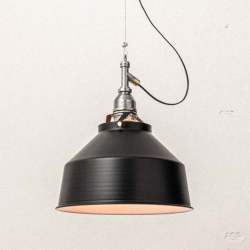 AMPERSAND FACTORY AMP ALU SHADE SQ SMALL WIRE AL/BK ペンダントライト