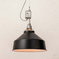 AMPERSAND FACTORY AMP ALU SHADE SQ MEDIUM SWITCH AL/BK ペンダント