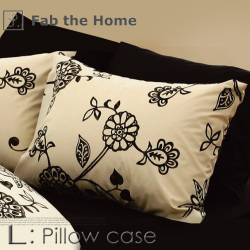 Lサイズ　ピローケース（合わせ式） エイジア ファブザフォーム チャコール全2色