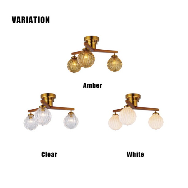 シーリングライト 3灯 マリオン LT-4191 クリア シーリングライト