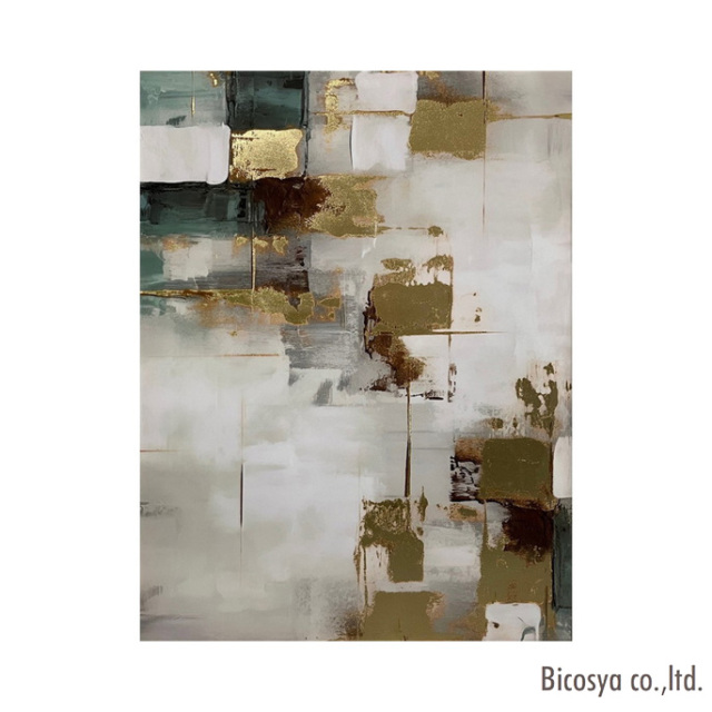 絵画 Luce Canvas Art「Geometric、orange、gray」 ルーチェ