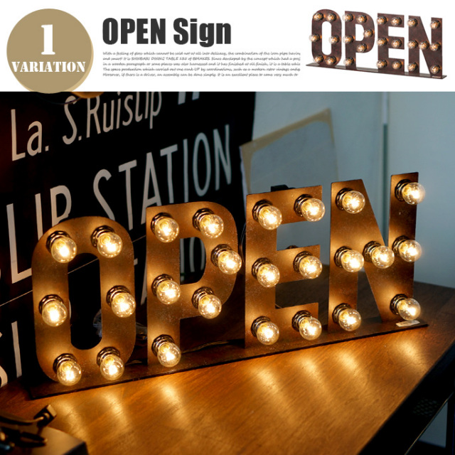 Sign Lamp OPEN(サインランプ オープン) AW-0403V アートワーク 