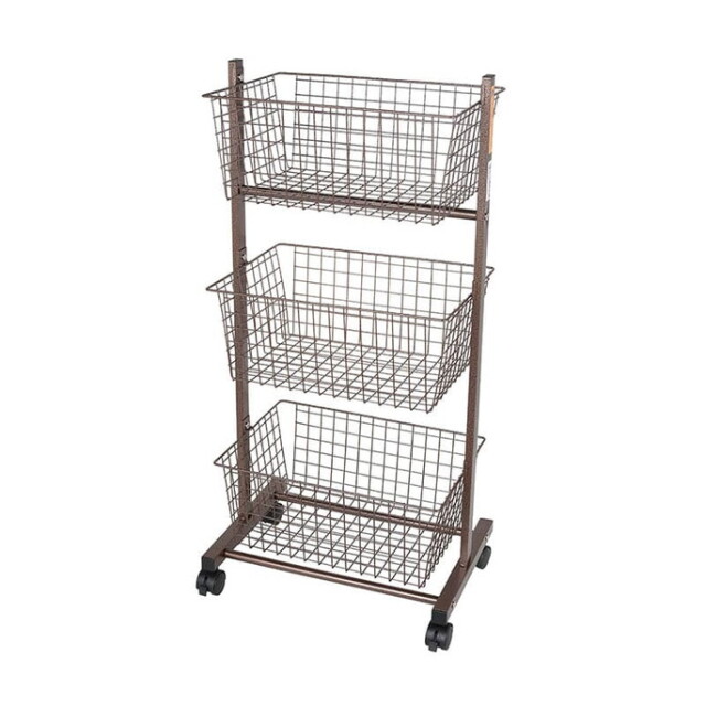 ラック WIRE RACK WITH CASTORS ワイヤ ラック ウィズ キャスターズ