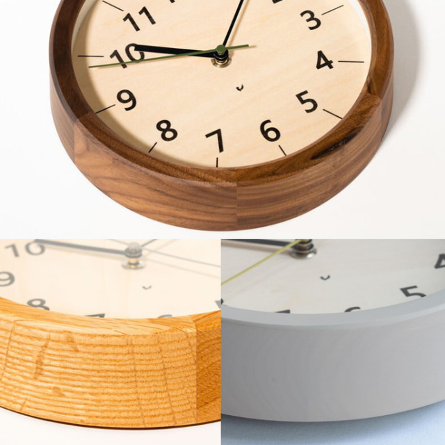 掛け時計 電波時計 無垢材 シャンブル chambre ちいさな木の実の