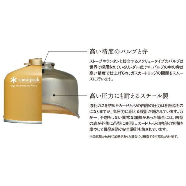 snowpeak ガス缶 プロイソ GP-250 スノーピークsnow peak OD缶