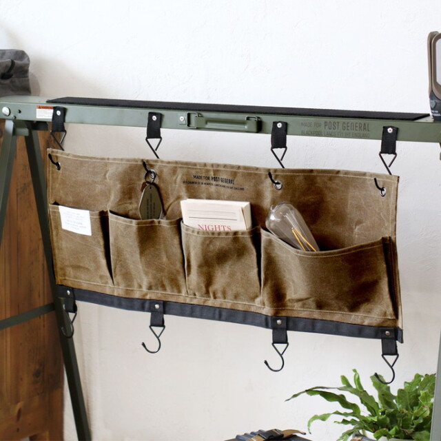 壁掛け収納 WAXED CANVAS WALL POCKET S ワックスドキャンバス