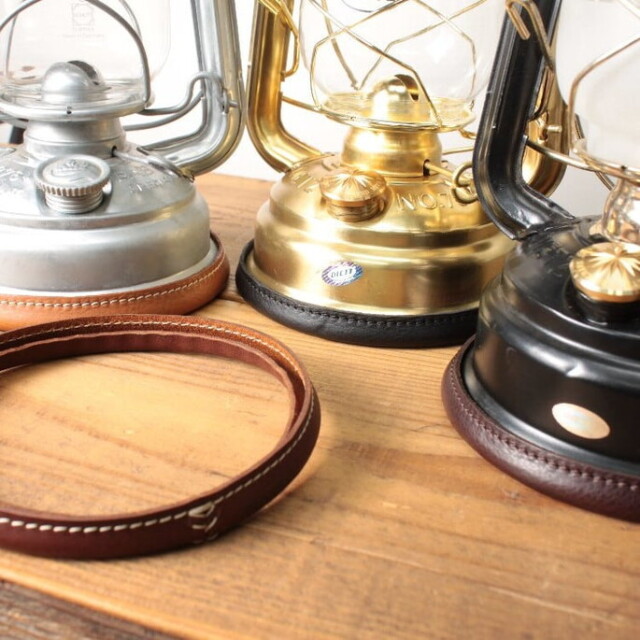 オイルランタン用カバー ハリケーンランタンボトムレザーカバー