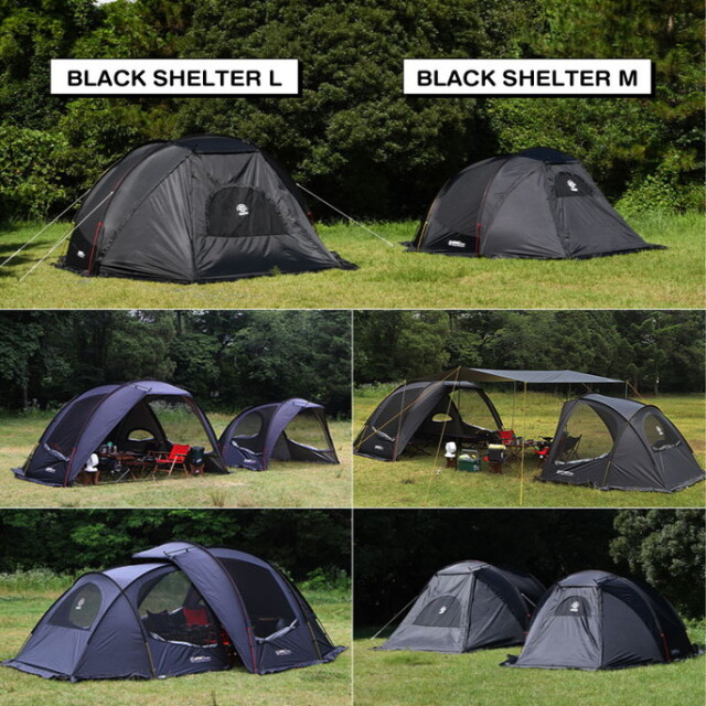 WIWO BLACK SHELTER [L] キャンプテント 正規販売】 WIWO ウィーオ Black Shelter L ブラックシェルター