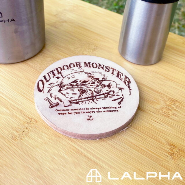 コースター アウトドアモンスター レザーコースター キャンプ用品