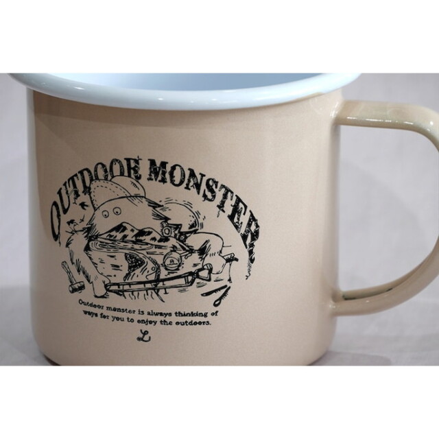 ホーローマグカップ Outdoor monster enamel Mug アウトドアモンスター