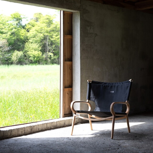 チェア IKIKI Grand Chair Oak Canvas Black/Olive IKIKI