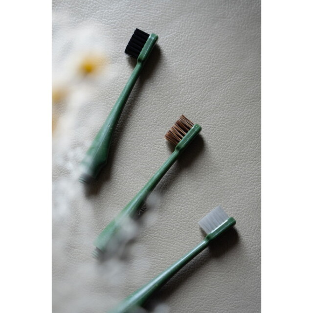 歯ブラシ HYBRID BAMBOO 歯ブラシHEAD オリーブ アウトドア用歯ブラシ