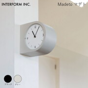 ウォールクロック INTERFORM マデト ウォールクロック Madeto 時計 掛け時計 雑貨 両面時計 CL-4462 インターフォルムミニマル コンパクト