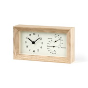 温湿時計 タカタレムノス Lemnos フレーム 温湿度計付 FRAME With thermohygrometer LC13-14 時計 クロック 置時計 卓上時計 