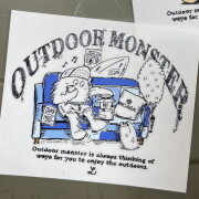 カッティングステッカー ビカーサオリジナル BICASAオリジナル BICASAxOUTDOORMONSTER カッティングステッカー 色付き MOUSOUASOBI キャンステ ロゴステッカー