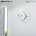 ウォールクロック INTERFORM イコラ ウォールクロック Ikola 時計 掛け時計 雑貨 CL-4465 インターフォルム上品 ナチュラル
