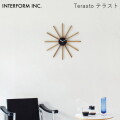 ウォールクロック INTERFORM テラスト ウォールクロック Terasto 時計 掛け時計 雑貨 CL-4463 インターフォルム高級感 スタイリッシュ