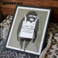 Banksy バンクシー Laugh Now アート 絵画 風刺画 IBA-61741