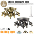 5灯シーリング本体(口金・E17) 5LIGHTS CEILING AW-0429 照明パーツ・本体 アートワークスタジオ ART WORK STUDIO