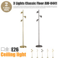 3灯クラシックフロアー本体(口金・E26) 3LIGHT CLASSIC FLOOR AW-0441 照明パーツ・本体 アートワークスタジオ ART WORK STUDIO