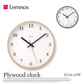 掛時計 プライウッドクロック Plywood clock LC10-21W タカタレムノス Lemnos