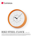 掛時計 リキスチールクロック RIKI STEEL CLOCK WR24-11 タカタレムノス Lemnos