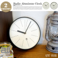 掛時計 電波アルミクロック バー Radio Aluminum Clock AW-026