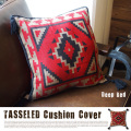 タッセルクッションカバーディープレッド　EL PASO SADDLEBLANKET Co.