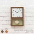 時計 インターゼロ INTERZERO グラスペンデュラムクロック イーエルスタイル GLASS PENDULUM CLOCK EL STYLE CH-063 振り子時計 掛け時計 置き時計