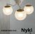 INTERFORM インターフォルム Nykl ニクル シーリングライト 3灯 ガラス 北欧 LED対応 おしゃれ モダン LT-4392 LT-4393 LT-4394