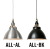 AMPERSAND FACTORY AMP ALU SHADE RO SMALL STD ALL-AL/ALL-BK ペ
