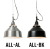 AMPERSAND FACTORY AMP ALU SHADE SQ SMALL WIRE ALL-AL/ALL-BK 