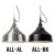 AMPERSAND FACTORY AMP ALU SHADE SQ MEDIUM WIRE ALL-AL/ALL-BK