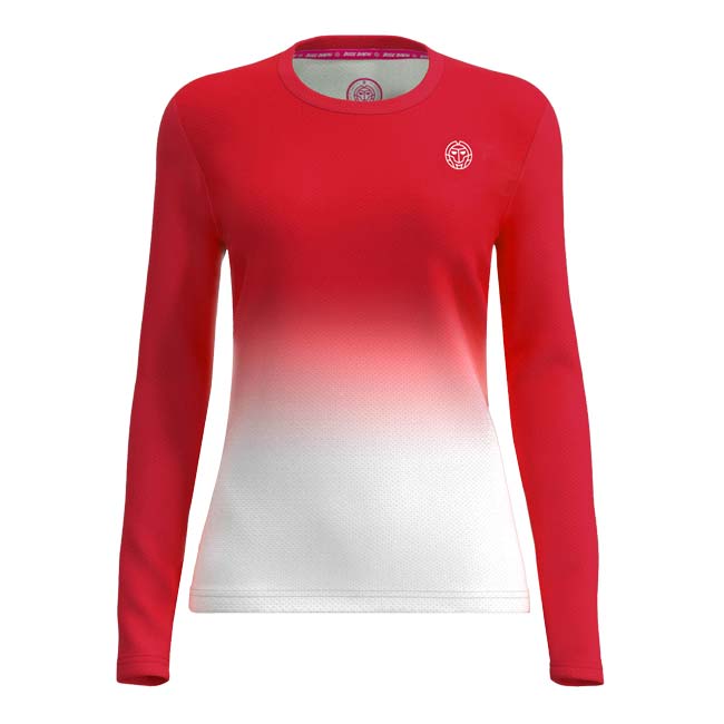 【SALE】ジュニア(ガールズ) CREW グラディエント 長袖Tシャツ 「定番」 G1330001-RDWH レッド×ホワイト