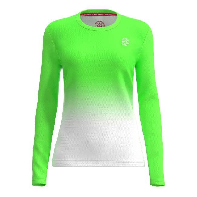 【SALE】ジュニア(ガールズ) CREW グラディエント 長袖Tシャツ 「定番」 G1330001-NGNWH ネオングリーン×WH