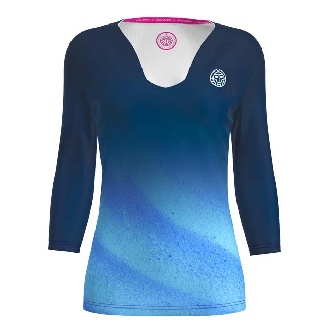 【SALE】2024 SS レディース BEACH SPIRIT ビーチスピリット Vネック 長袖Tシャツ W1330004-DBLBL