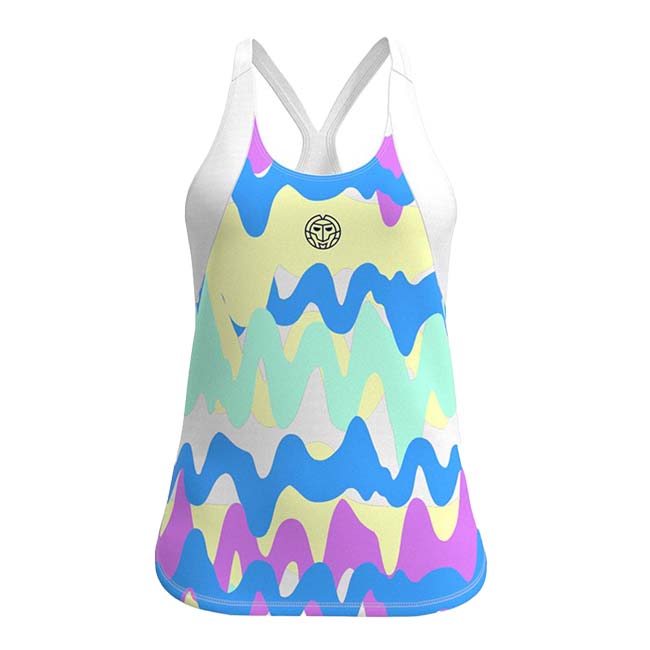 【SALE】2023 SP レディース GOOD VIBES タンクトップ PADEL W2580001-WHMX ホワイト×ミックス